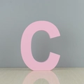 Pink wooden letter C decorative ornament for home desktop and wedding party decor - Letter C