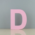 Pink wooden letter D ornament for wedding decoration and home photography props - Letter D