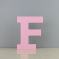 Pink wooden uppercase letter F ornament for home decor and photography prop - Letter F