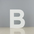 White wooden letter B decorative ornament for home wall decor and party styling - White-B