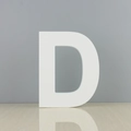 White wooden letter D ornament for wall decor and DIY home party backdrop styling - White-D