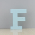 Grande lettre F décorative en bois bleu clair pour décoration intérieure et mariages - Lettre F