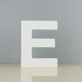 Minimalist white 3D wooden letter E decoration for creative wall hanging and home styling - Letter E