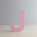 Lettre J en bois rose 3D avec finition mate pour décoration de maison et fête - Lettre J