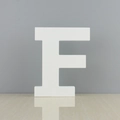 Freestanding small white wooden letter F for home decor and 3D wall signage photography - Letter F