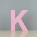 Lettre décorative K en bois rose pour décoration de table moderne et chambre d'enfant - Lettre K