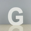 Small white wooden decorative letter G for creative wall hanging and home styling - Letter G
