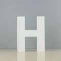 White large 3D wooden letter H ornament for DIY wall home decoration and photo props - Letter H