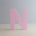 Lettre N décorative en bois rose pour mariage et accessoires de photographie de chambre - Lettre N