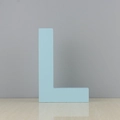 Lettre L en bois bleu clair moderne pour décoration intérieure et photographie - L