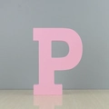 Lettre décorative P en bois rose pour décoration de mariage et chambre d'enfant - Lettre P
