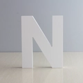 Modern white 3D wooden letter N decoration for creative home wall display and wedding props - Letter N