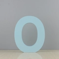 Lettre O décorative en bois bleu clair pour décoration intérieure et accessoires mariage - Lettre O