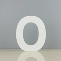 Minimalist large white wooden letter O freestanding wall decor for creative home styling - Letter O