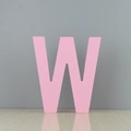 Lettre W décorative en bois rose pour décoration de mariage et de maison - Lettre W