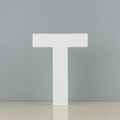 Large white wooden letter T for DIY wall decor and creative photography props - Letter T