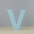 Lettre V décorative en bois bleu macaron pour décoration de maison et mariage - Lettre V