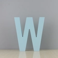Grande lettre W en bois bleu ciel pour décoration créative de maison ou mariage - Lettre W