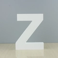 White 3D letter Z wooden wall decoration with matte finish for home and photography - Letter Z