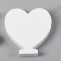 DIY large white wooden heart-shaped craft ornament for home wall decor and photography - Heart