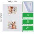 Easter kitchen towel featuring cartoon rabbit print and pink flowers, size 45x66cm - Watercolor Bunny with Flowers (MB2-2) / 40x60cm (Towel Only)
