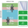 Easter absorbent kitchen towel featuring Hello Peeps bunny print and stripe pattern - Hello Peeps Stripe Bow (MB2-7) / 40x60cm (Towel Only)