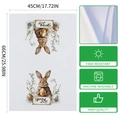 Easter kitchen towel featuring a Spring Joy rabbit print on 45x66cm white fabric - Spring Joy Realistic Bunny (MB2-5) / 40x60cm (Towel Only)