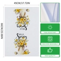 Absorbent Easter kitchen towel with bunny and spring flowers print, 45x66cm size - Hello Spring Floral Eggs (MB2-13) / 40x60cm (Towel Only)