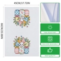 Easter kitchen towel featuring a cute rabbit and eggs print, measuring 45x66cm size - Cute Bunny Egg Illustration (MB2-15) / 40x60cm (Towel Only)