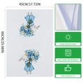 Easter kitchen towel featuring cartoon lamb with blue flowers, size 45x66cm absorbent fabric - Cartoon Lamb in Blue Dress (MB2-18) / 40x60cm (Towel Only)