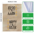 Happy Easter kitchen towel featuring rabbit print and functional size of 45x66cm - Vintage Happy Easter Text (MB2-8) / 40x60cm (Towel Only)