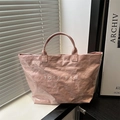 Rosa wasserdichte DuPont-Papiertasche mit Jelly-Textur und TOTE BAG Aufdruck - Rosa