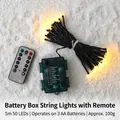 5m 50 LED warm white battery operated string lights with 8 modes remote control - 5m 50-LED Battery Remote String Light (Waterproof With Remote)