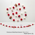 Christmas wool felt garland with reindeer, red and white balls on 180cm white string - Reindeer and Ball String