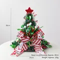 Cappello a forma di albero di Natale verde con fiocco rosso e misure dettagliate - Cappello Albero di Natale Verde con Fiocco