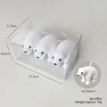 Set di 3 decorazioni natalizie a forma di orso polare bianco con cordini in scatola - Stile Orso Polare A