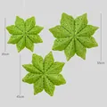 Lot de 3 lanternes étoiles origami vertes en 35cm, 45cm et 55cm pour déco de Noël - Style Flocon de Neige / Vert
