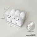 Set de 3 ardillas blancas flocadas para decoración de árboles de Navidad con medidas - Estilo Ardilla B