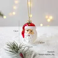 Santa Claus glass ornament with red and gold details for Christmas tree decoration - Santa Claus