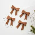 Set di 4 fiocchi in feltro marrone, ornamenti fai-da-te da 5 cm per l'albero di Natale - Fiocco Marrone Caffè
