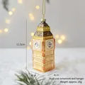Big Ben glass Christmas ornament with gold glitter detail on snow background - Big Ben