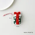Décoration de Noël en feutre de laine vert en forme de cadeau avec nœud rouge - Boîte Cadeau / Vert
