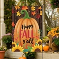 Bandiera da giardino Happy Fall Y'all con zucca e girasole per decorazione autunnale - 30x45cm / Zucca Grande e Girasole (FGF059)
