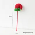 Decoración de sombrero de elfo de Navidad en punto rojo y lentejuelas verdes, 32x9cm - Gorro de elfo verde con lentejuelas