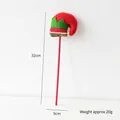 Varilla de sombrero de elfo navideño en fieltro rojo y verde con lentejuelas, 32x9 cm - Gorro de elfo rojo