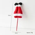 Christmas elf leg decoration in red and white stripes for tree holiday decor, 33cm size - Red and White Elf Legs