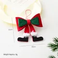 Decorazione natalizia fatta a mano con stivali in feltro rosso e verde per l'albero - Fiocco-C (Stivali Babbo Natale Rosso e Verde)