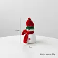 Pupazzo di neve in peluche con cappello e sciarpa rossi, misura 15cm x 7cm - Pupazzo di Neve Cappello Tondo