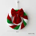 Ghirlanda natalizia con fiocco rosso, decorazione in velluto, diametro di 29 cm - Ghirlanda di Velluto