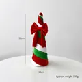 Decorazione natalizia a forma di cappello con fiocco rosso e velluto, altezza 31cm - Albero a Cono in Velluto 31cm